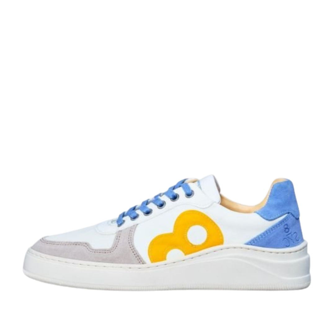 8Beaufort sneakers, Galapagos Island , hvid, lysblå/gul