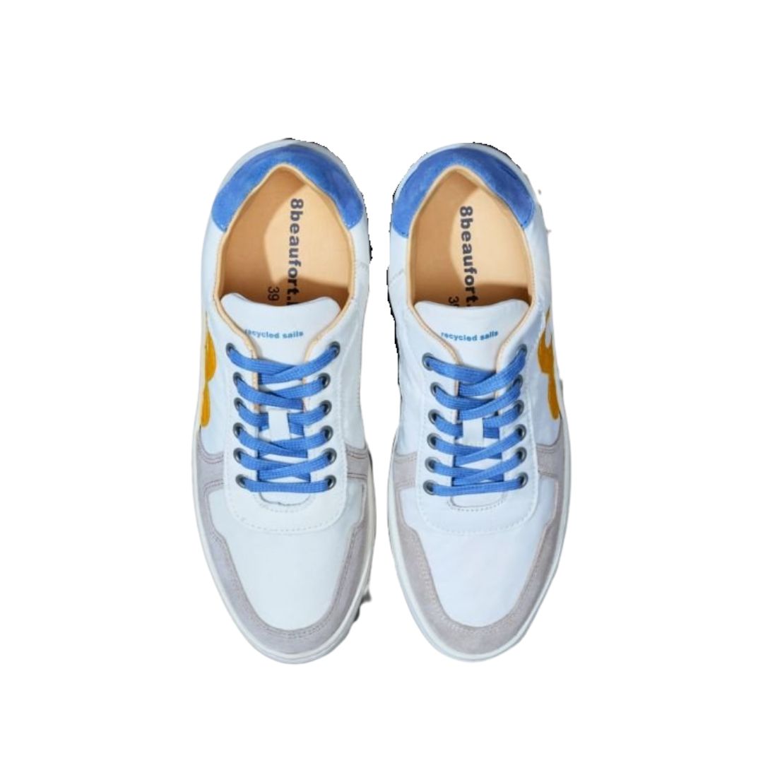 8Beaufort sneakers, Galapagos Island , hvid, lysblå/gul