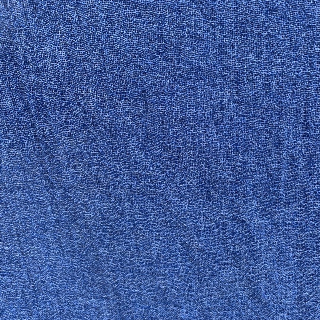 Tørklæde i 100 % cashmere - 80X200 cm - azurblå