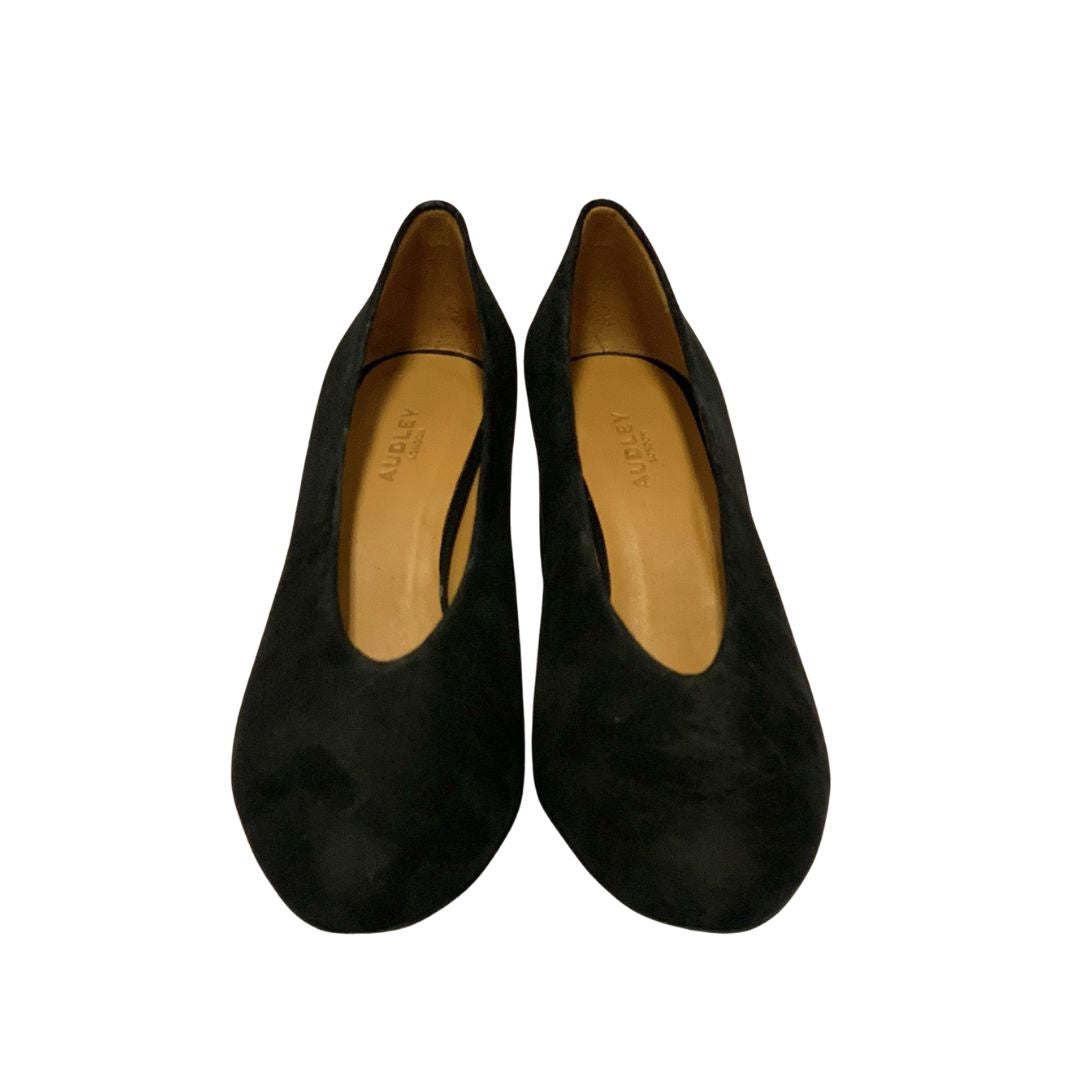 Audley pumps, sort ruskind