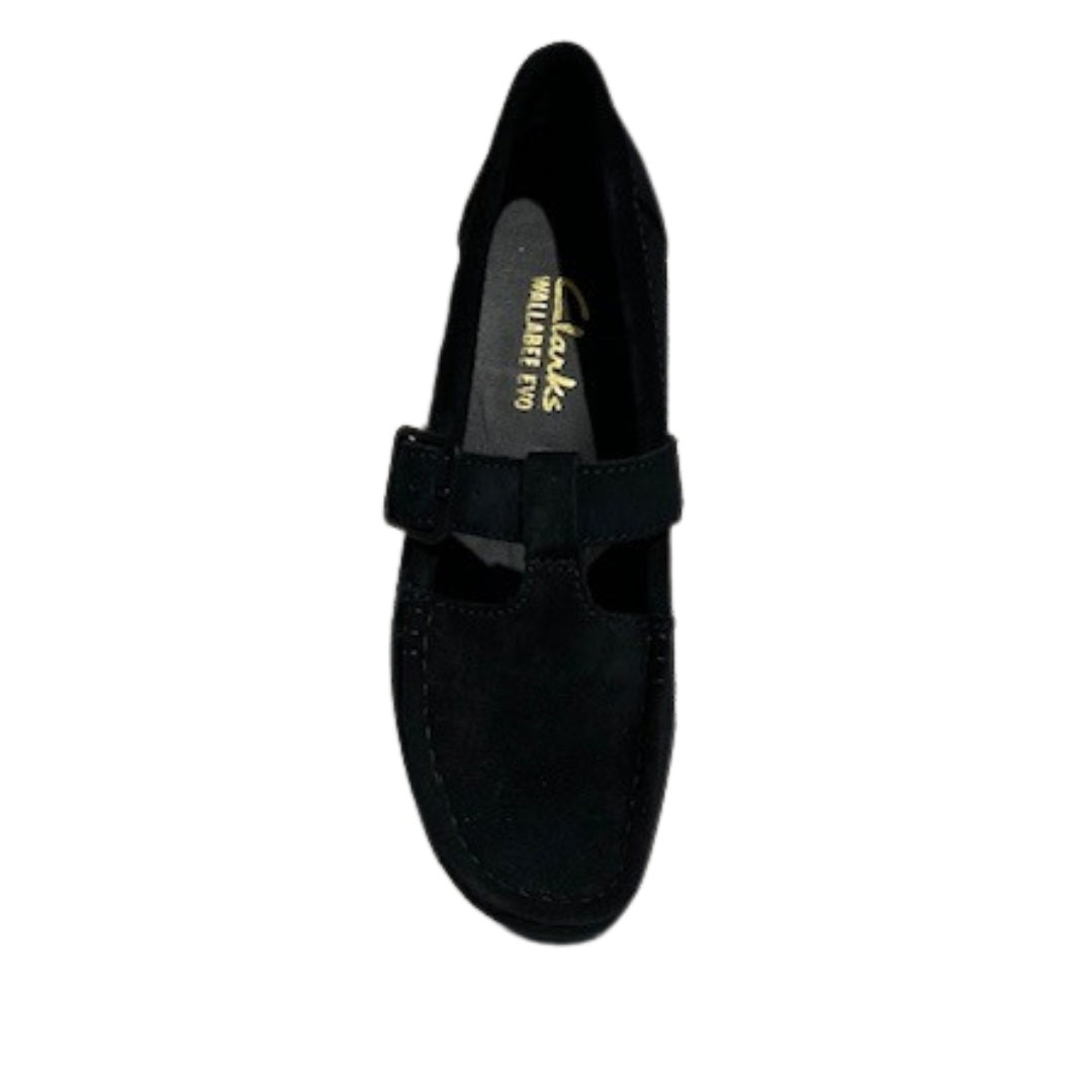 Clarks Wallabee sko med spænde sort
