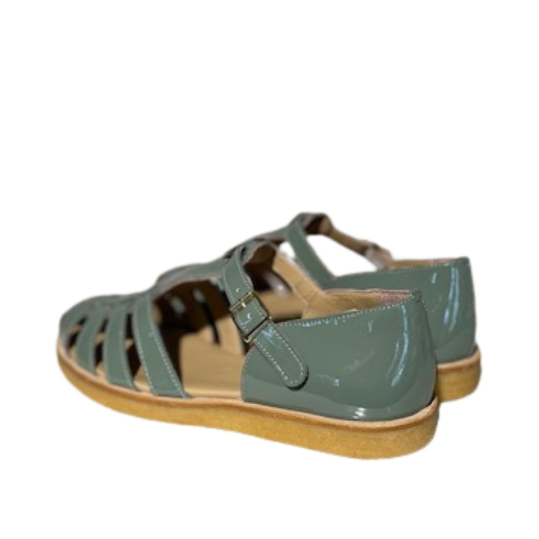 Angulus Sandal med hælkap og lukket tå, Saga Green, 5516