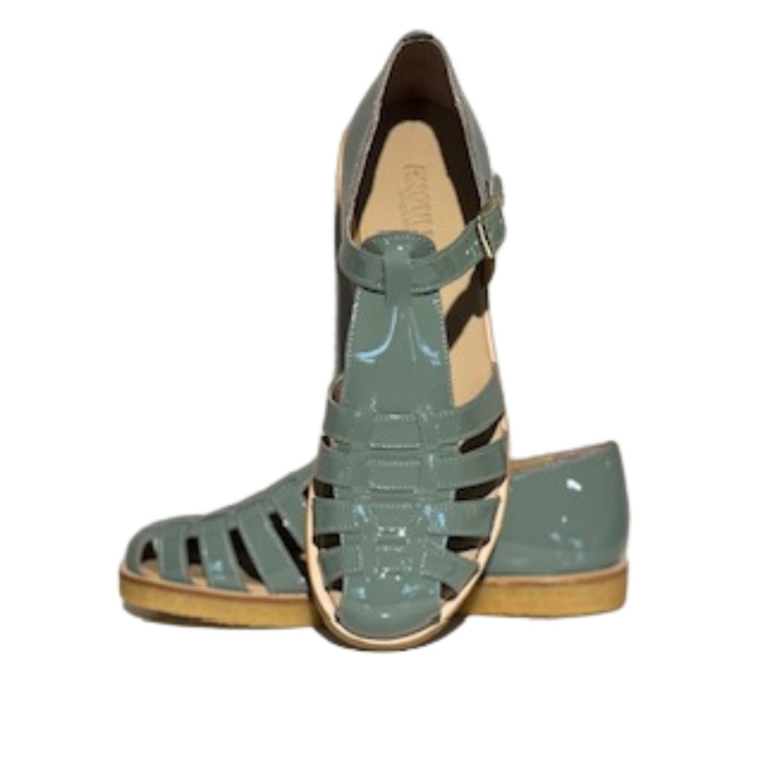 Angulus Sandal med hælkap og lukket tå, Saga Green, 5516