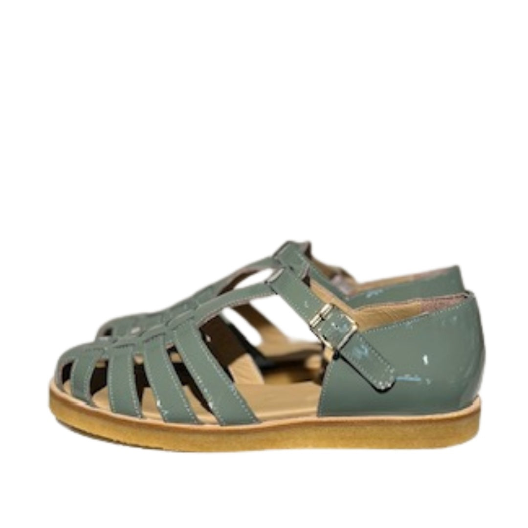 Angulus Sandal med hælkap og lukket tå, Saga Green, 5516