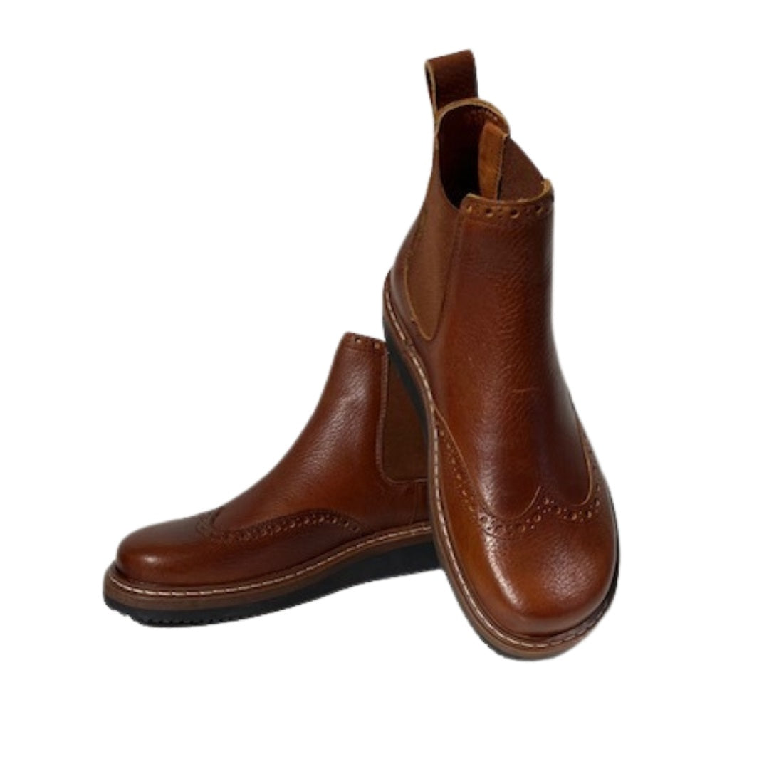 Nature støvle, Gudrun tobacco tumbled leather