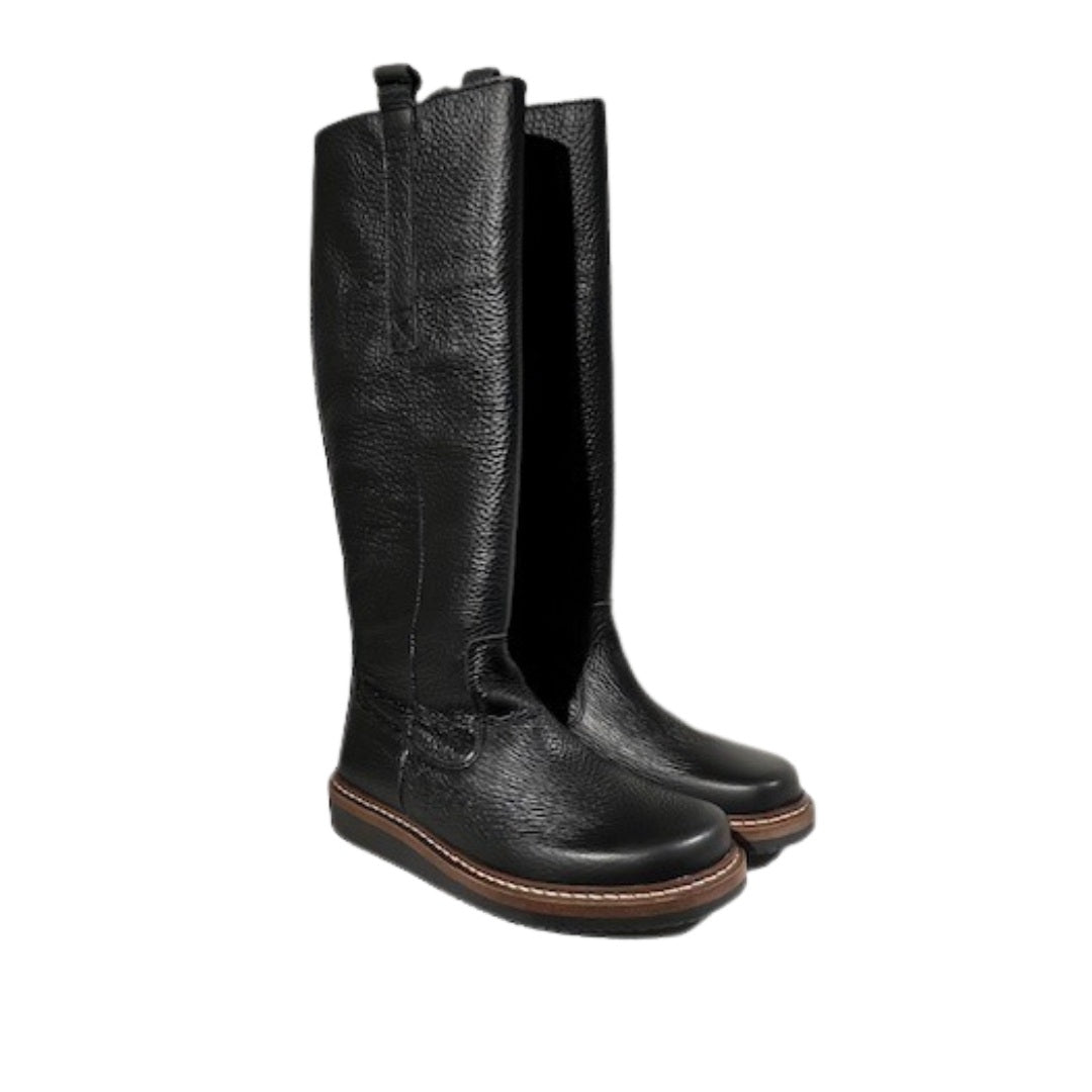 Nature lang støvle, Liv sort tumbled leather