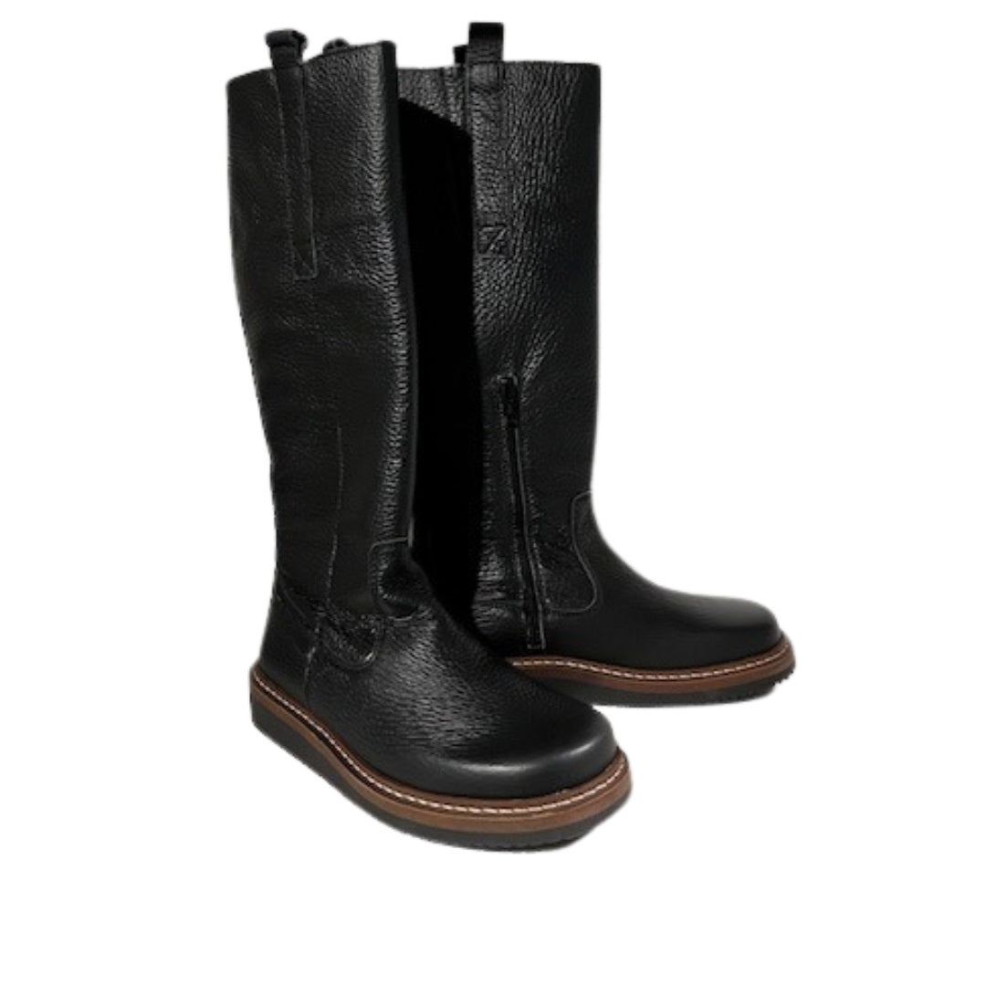 Nature lang støvle, Liv sort tumbled leather