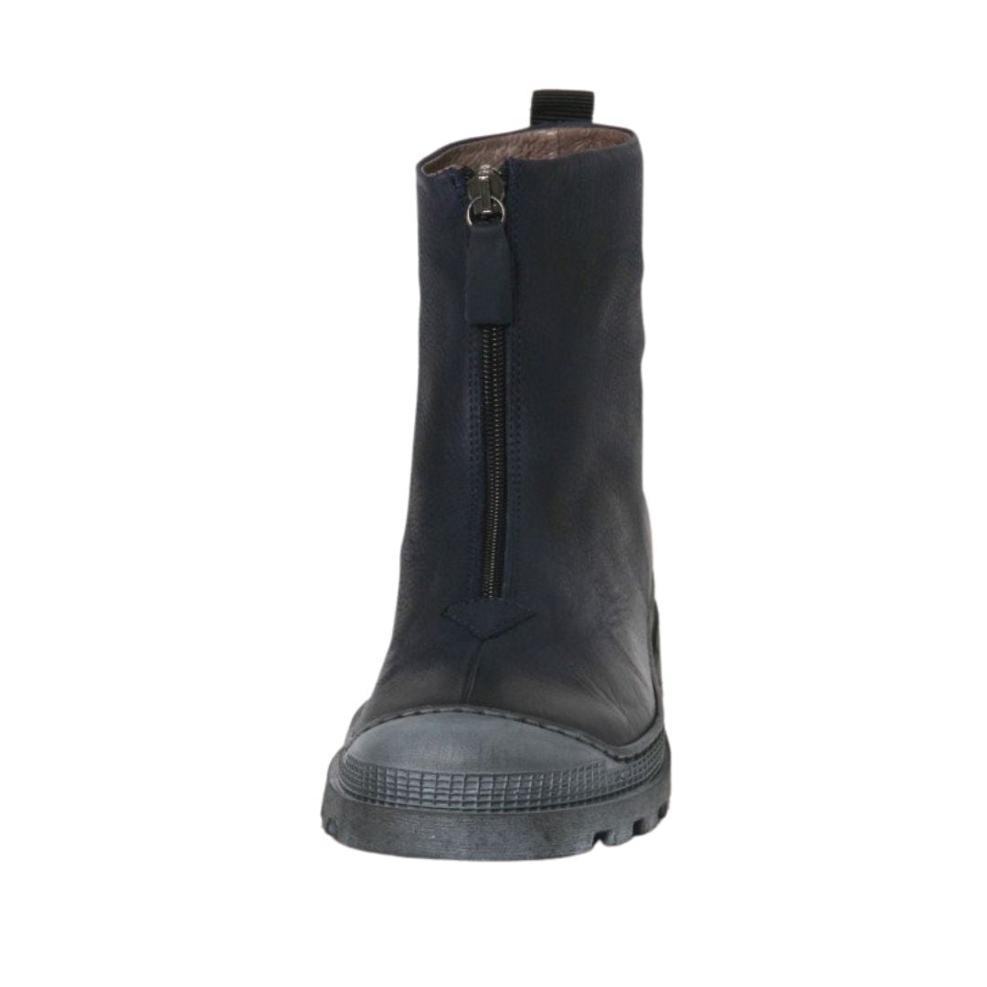 Lofina støvle med front lynlås, Navy, 967