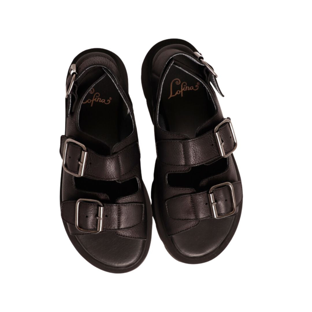 Lofina sandal, Nero (sort)