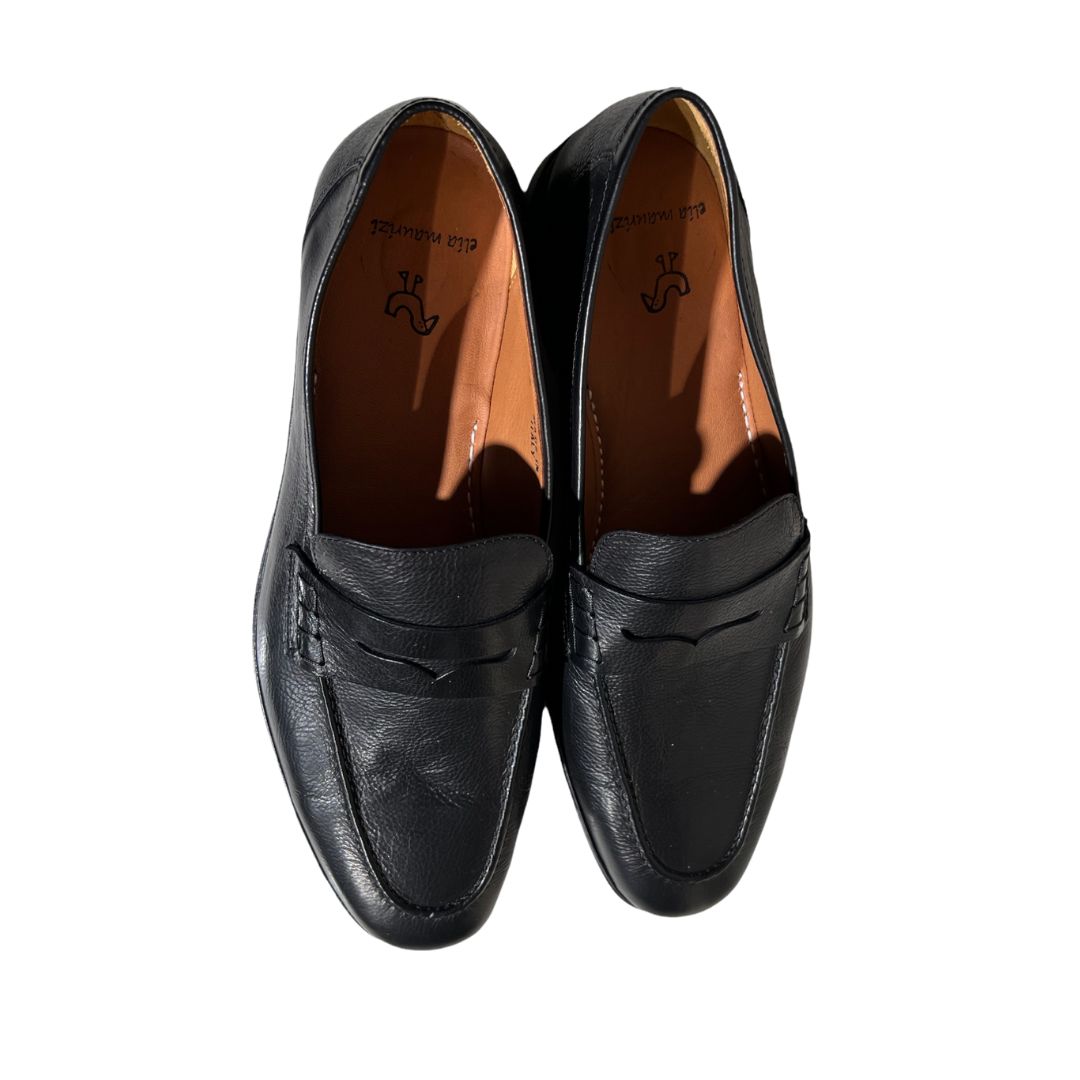 Elia Maurizi - Herreloafers - Sort glat skind