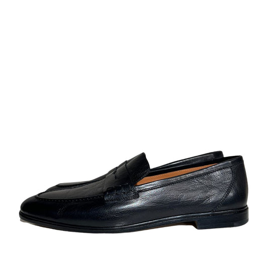 Elia Maurizi - Herreloafers - Sort glat skind