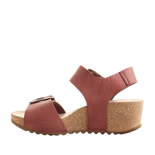 Lofina sandal, panama, mørk rosa