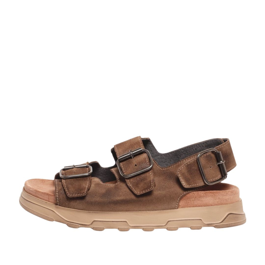 Lofina sandal. suede, cardboar (brun)