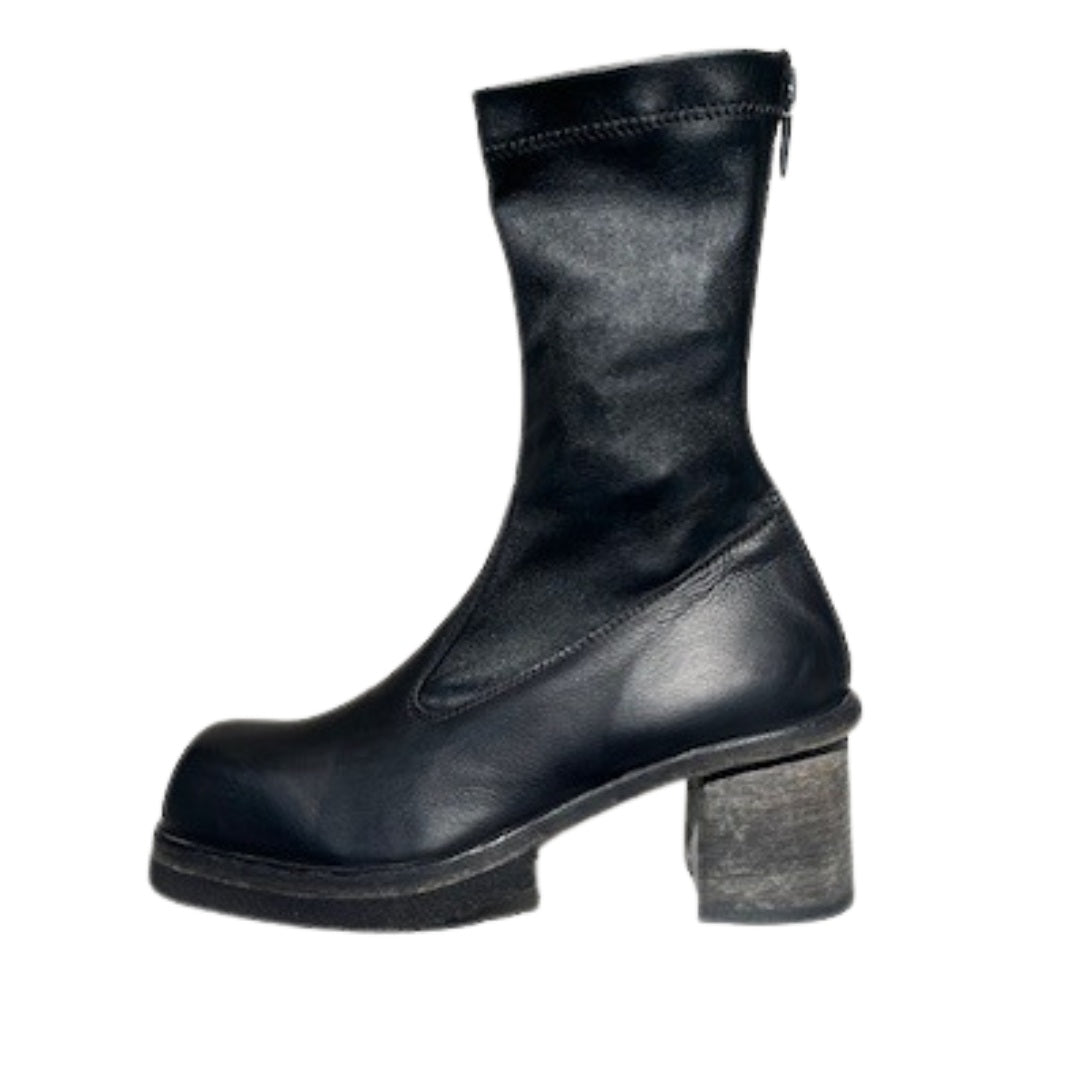 Lofina støvle sort med hæl 8303